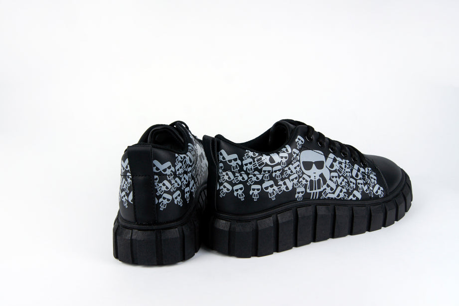 Tenis Jessi Negro estampado